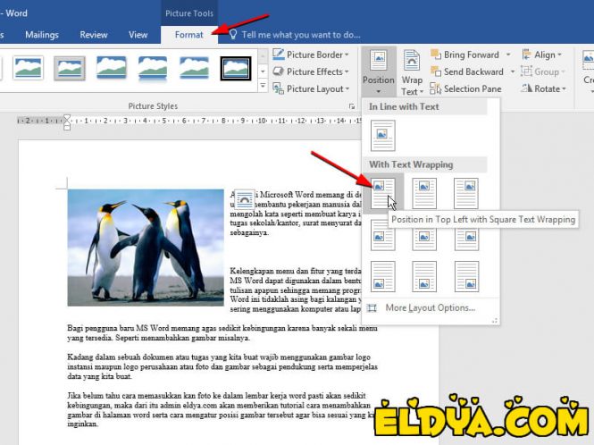 Cara Memasukkan Gambar Ke Microsoft Word « ELDYA.COM