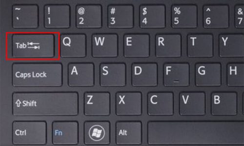 letak tombol tab di keyboard