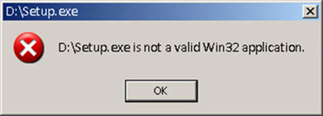 cara mengatasi is not a valid Win32 application