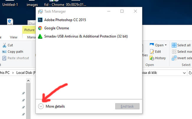 Task Managaer Tidak Respon